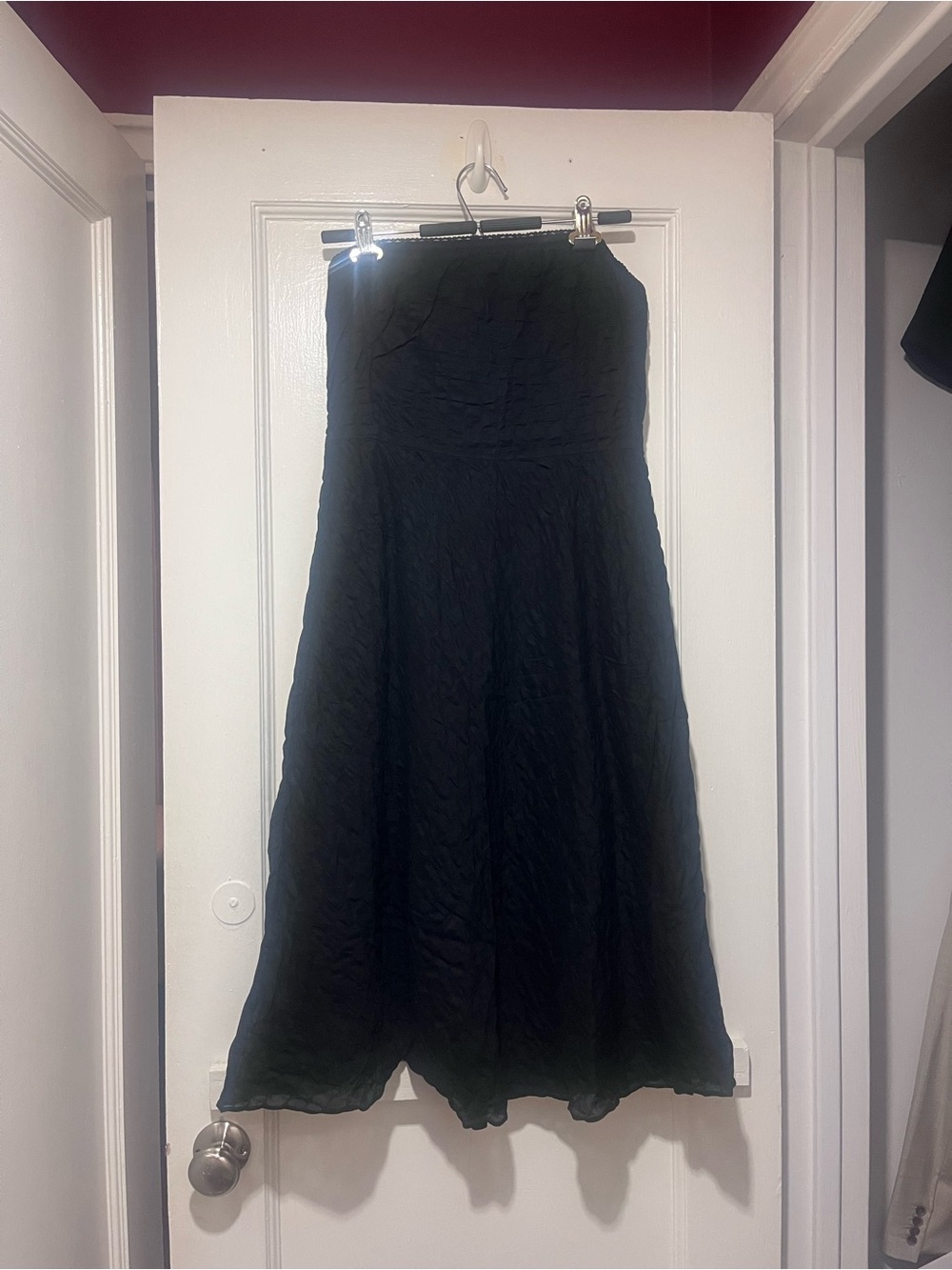J. Crew Black Strapless A-Line Dress
